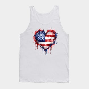 American Flag Heart Tank Top